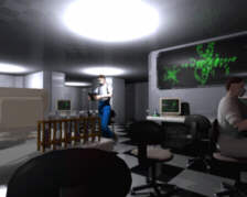 Die Forscher bei der Arbeit